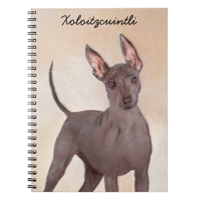 Cuaderno Pintura Xoloitzcuintli - Arte Perro Original Cuto (Frente)