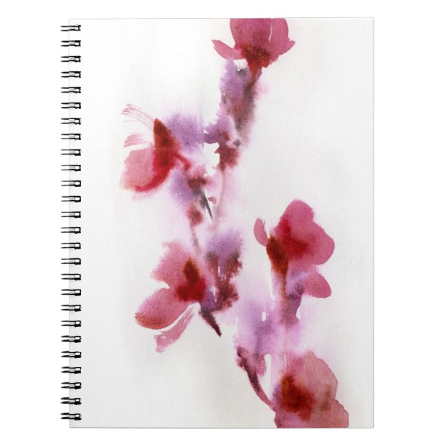Cuaderno Pinturas florales abstractas 3 de la acuarela (Frente)