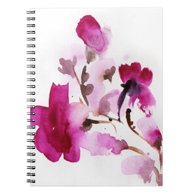 Cuaderno Pinturas florales abstractas 4 de la acuarela (Frente)