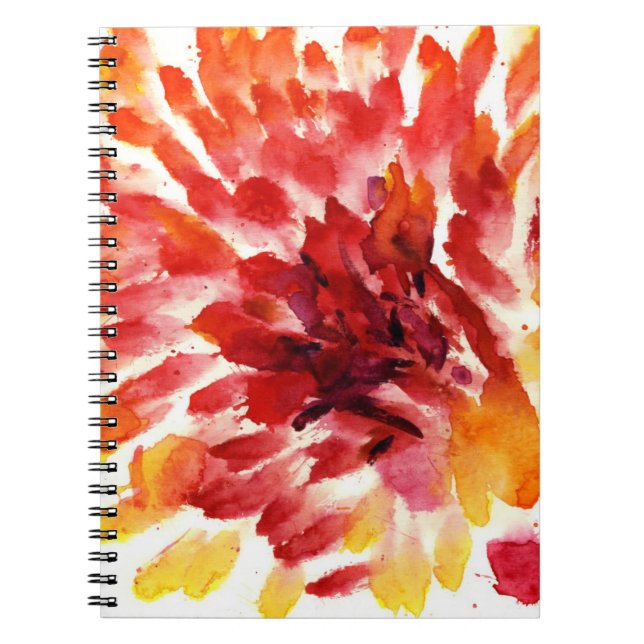 Cuaderno Pinturas florales abstractas 5 de la acuarela (Frente)