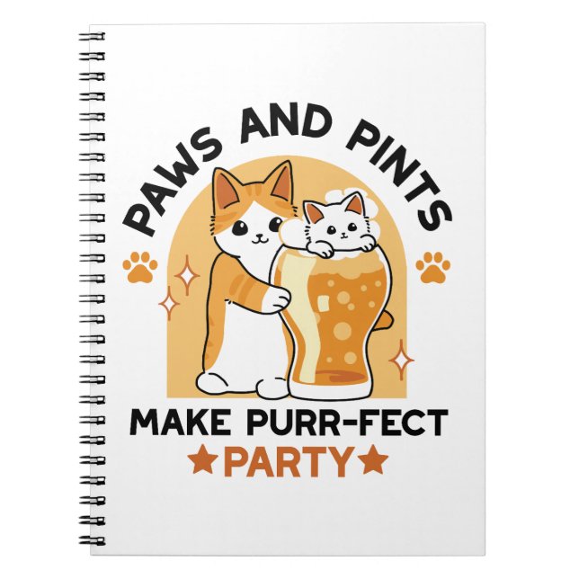 Cuaderno Pinturas y pinturas de Fiesta para gatos de Oktobe (Frente)