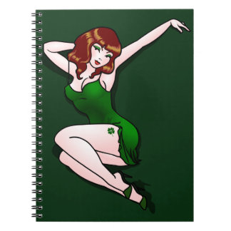 Cuaderno Pinup Chica Portátil Lady Luck Art Journal Book