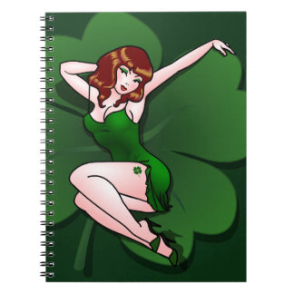 Cuaderno Pinup Chica Portátil Lady Luck Art Journal Book