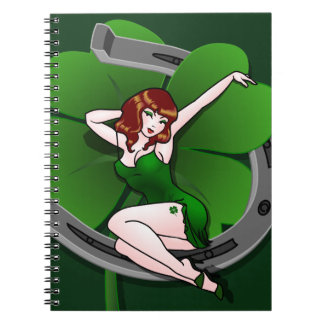 Cuaderno Pinup Chica Portátil Lady Luck Art Journal Book