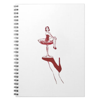 Cuaderno Pinup de Copa de Cóctel Antiguo