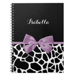 Cuaderno Pinza de jirafa fina Lavanda morada con nombre