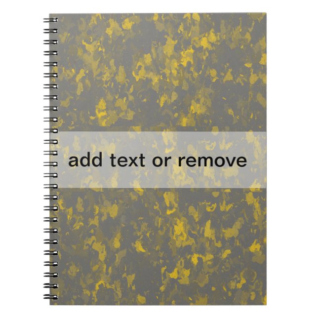 Cuaderno Pinzas de pintura gris y amarillo (Frente)