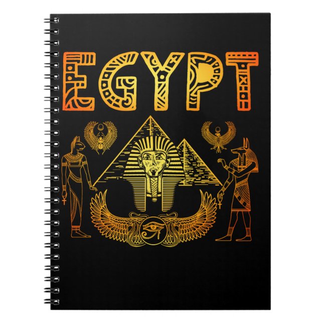 Cuaderno Pirámides de dioses egipcios Rey Egipto Faraón (Frente)