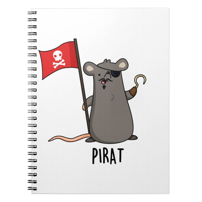 Cuaderno Pirat Funny Pirate Rat Pun (Frente)