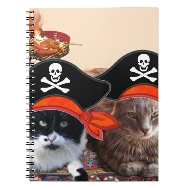 Cuaderno PIRATA CATS, habla como el Día del Pirata (Frente)