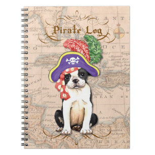 Cuaderno Pirata de Boston Terrier