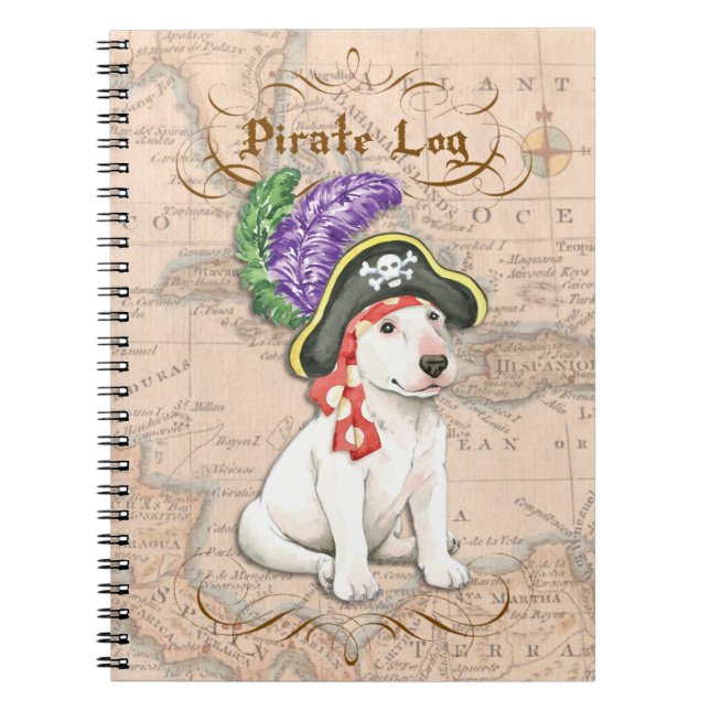 Cuaderno Pirata de Bull Terrier (Frente)
