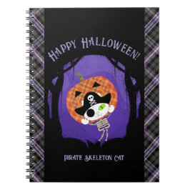 Cuaderno Pirata esqueleto gato encurtido