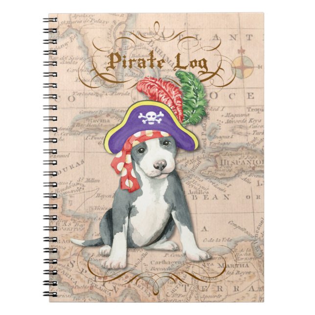 Cuaderno Pirata Pit Bull Terrier (Frente)