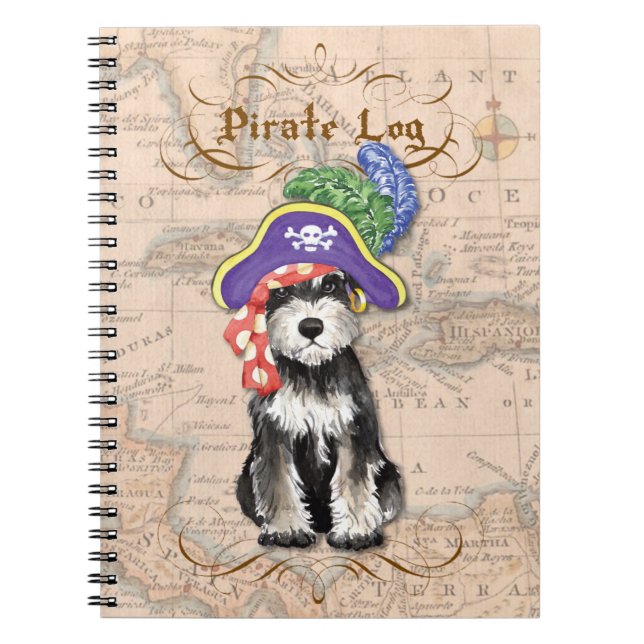 Cuaderno Pirata Schnauzer en miniatura (Frente)