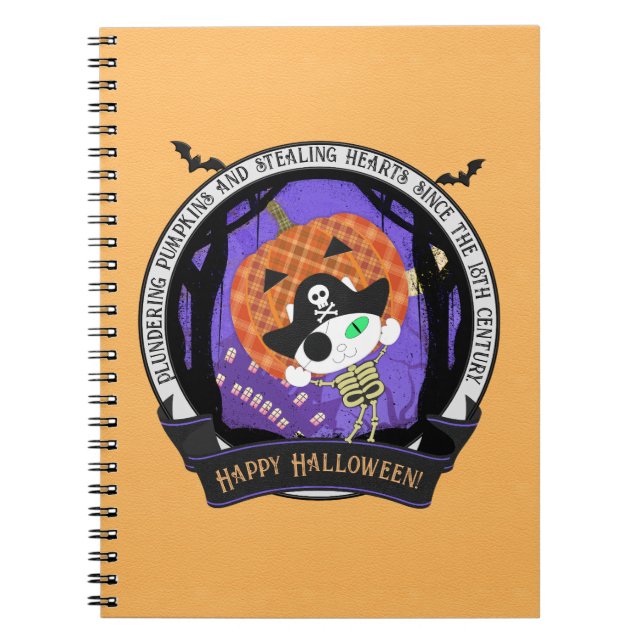 Cuaderno Pirata skeleton cat (Frente)