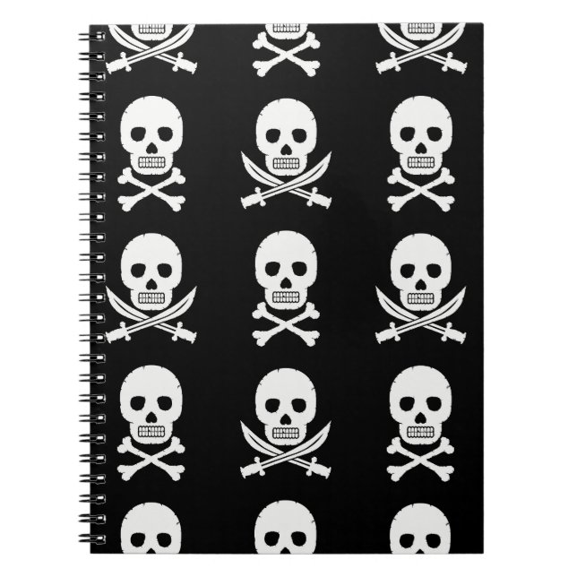 Cuaderno Pirata Skulls Crossbone Seless Pattern (Frente)