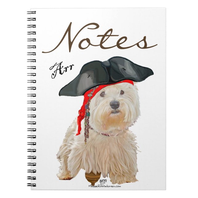 Cuaderno Pirata Westie (Frente)