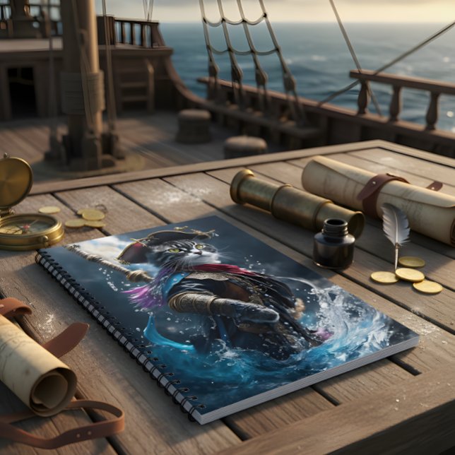 Cuaderno Piratas puros: Pirata de gato caprichoso (Subido por el creador)