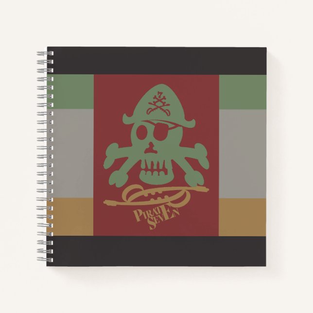 CUADERNO PIRATE SEVEN SKULL BY MASANSER PIXELAT (Anverso)