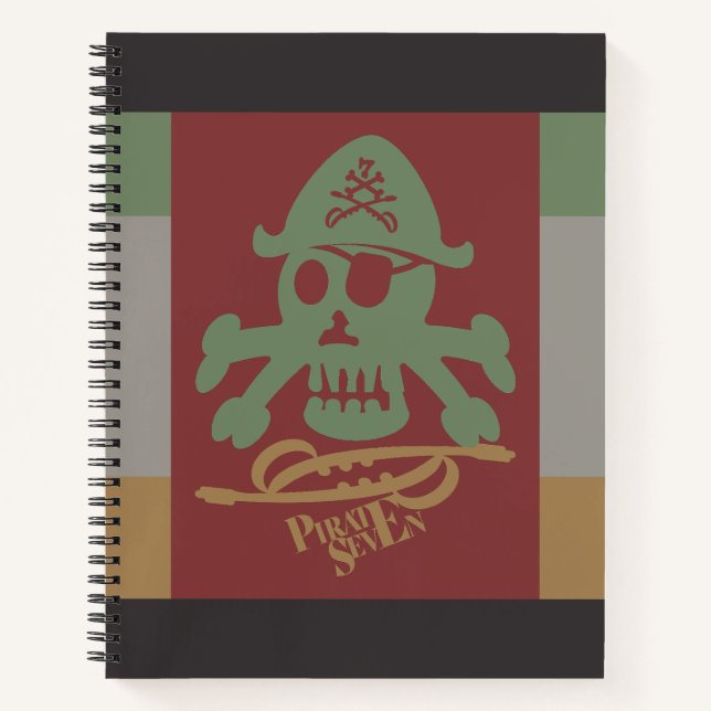CUADERNO PIRATE SEVEN SKULL BY MASANSER PIXELAT (Anverso)