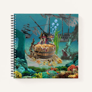 CUADERNO PIRATE SKELETON EN UN BARREL