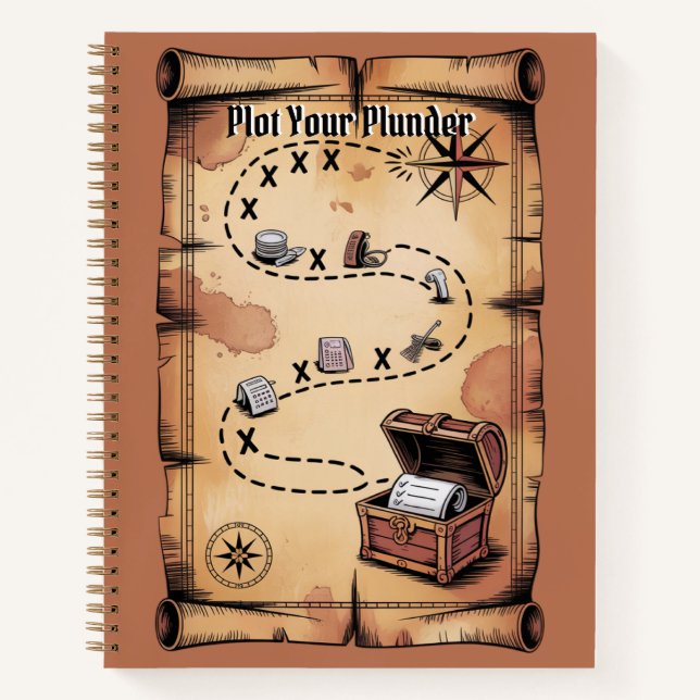 Cuaderno Pirate's Treasure Map | Adventure Themed To-Do Lis (Anverso)