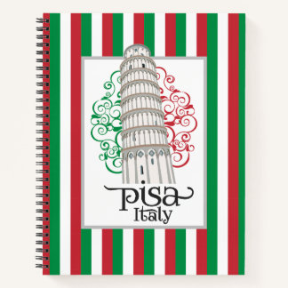 Cuaderno Pisa Italy Leaning Tower Design
