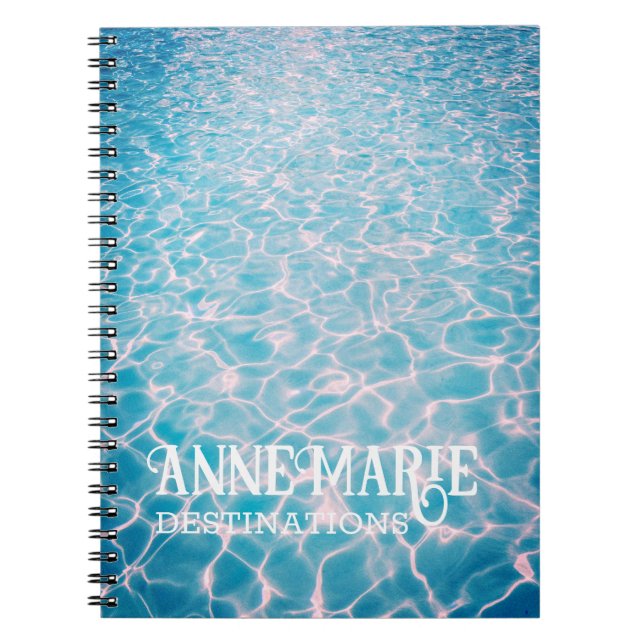 Cuaderno Piscina de verano acuático personalizada (Frente)