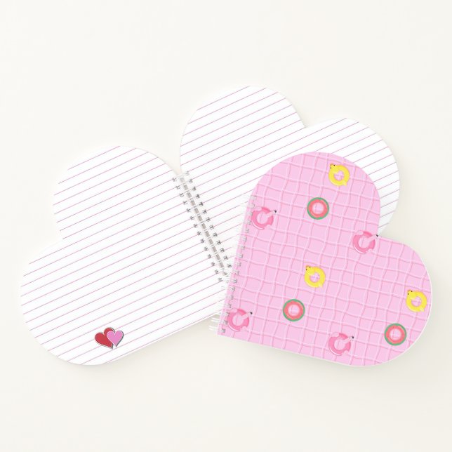 Cuaderno Piscina rosa y tubos (Interior)