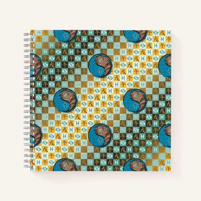 Cuaderno Piscis & Caballo de Tierra (Anverso)
