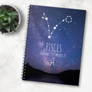 Cuaderno Piscis Constelación zodiaca personalizada