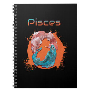 Cuaderno Piscis Pez Zodíaco Horóscopo Signo de Astrología d