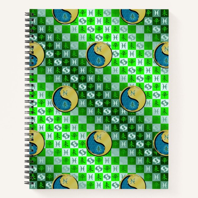 Cuaderno Piscis y Cabra de Metal (Anverso)