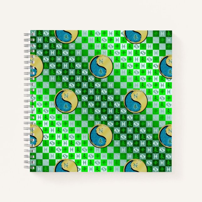 Cuaderno Piscis y Cabra de Metal (Anverso)