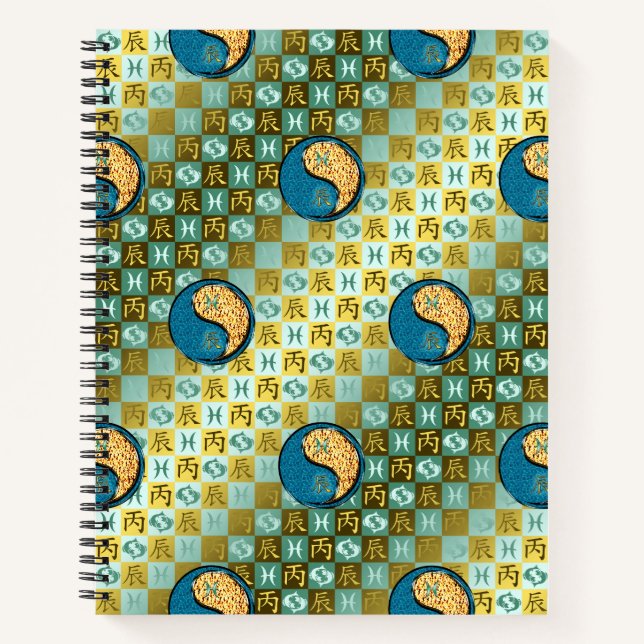Cuaderno Piscis y Dragón de Fuego (Anverso)
