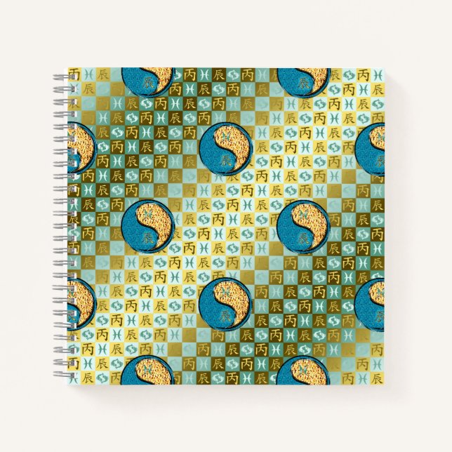 Cuaderno Piscis y Dragón de Fuego (Anverso)