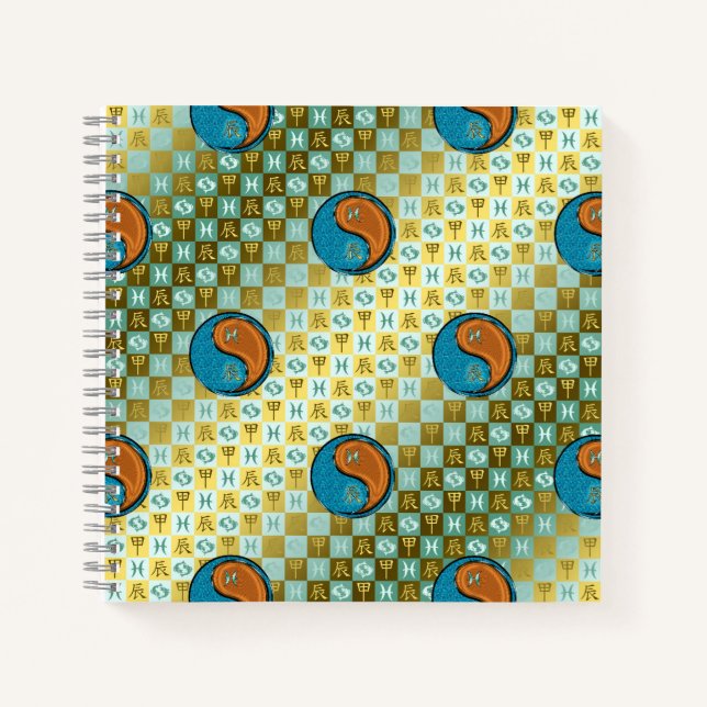 Cuaderno Piscis y Dragón de Madera (Anverso)