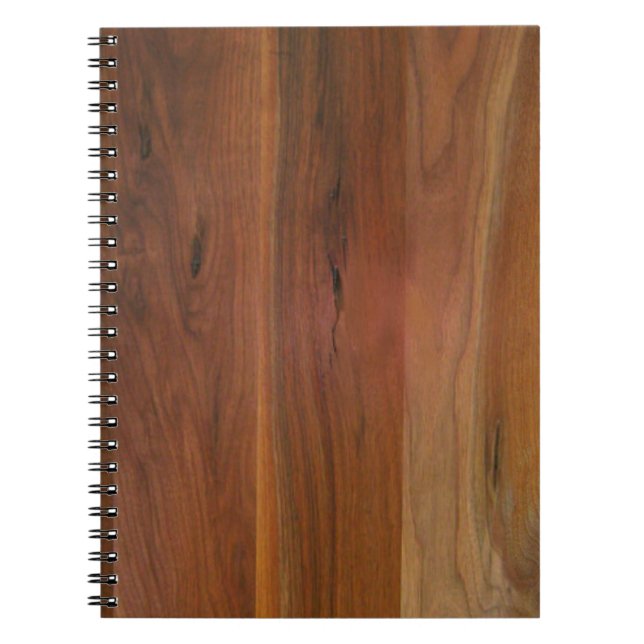 Cuaderno Piso de madera oscuro del grano (Frente)