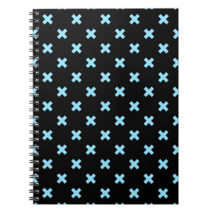 Cuaderno Pisos cruzados azules sobre negro