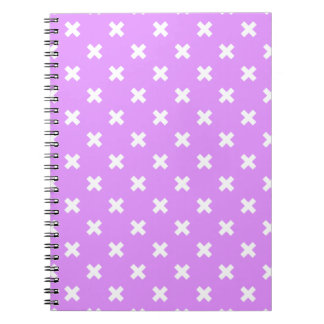 Cuaderno Pisos de cruz blanca sobre lilac