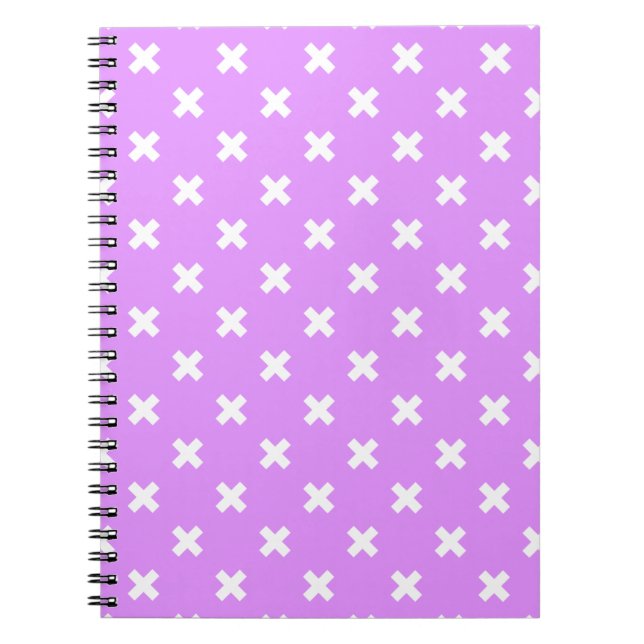 Cuaderno Pisos de cruz blanca sobre lilac (Frente)