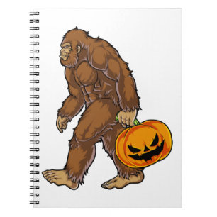 Cuaderno Pisos delanteros Sasquatch con camiseta de calabaz