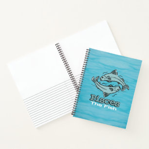 Cuaderno Pisses El agua del pez azul zodiaco