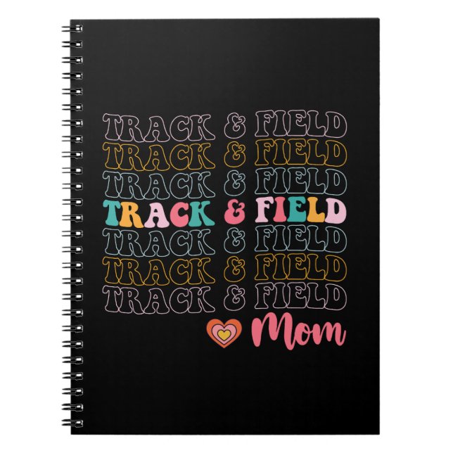 Cuaderno Pista y campo mamá Groovy dirigiendo el día de la  (Frente)