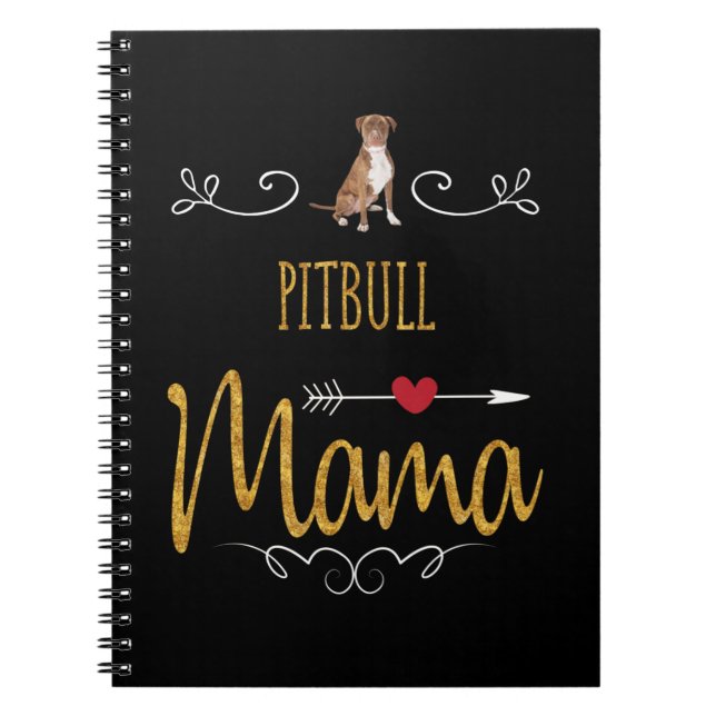 Cuaderno Pitbull ama mucho a mamá (Frente)
