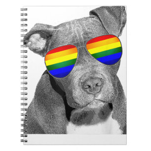 Cuaderno Pitbull Gay Pride Ropa de Perro LGBT Graciosa Rega