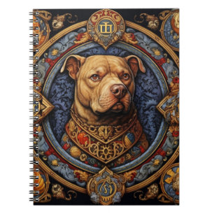 Cuaderno Pitbull " Pittie " Bloc de notas medievales heráld