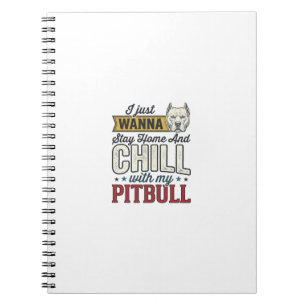Cuaderno Pitbull Vintage Quédate En Casa Y Relájate Amante
