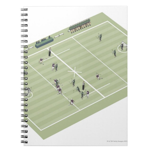 Cuaderno Pitch y posiciones de Lacrosse (Frente)